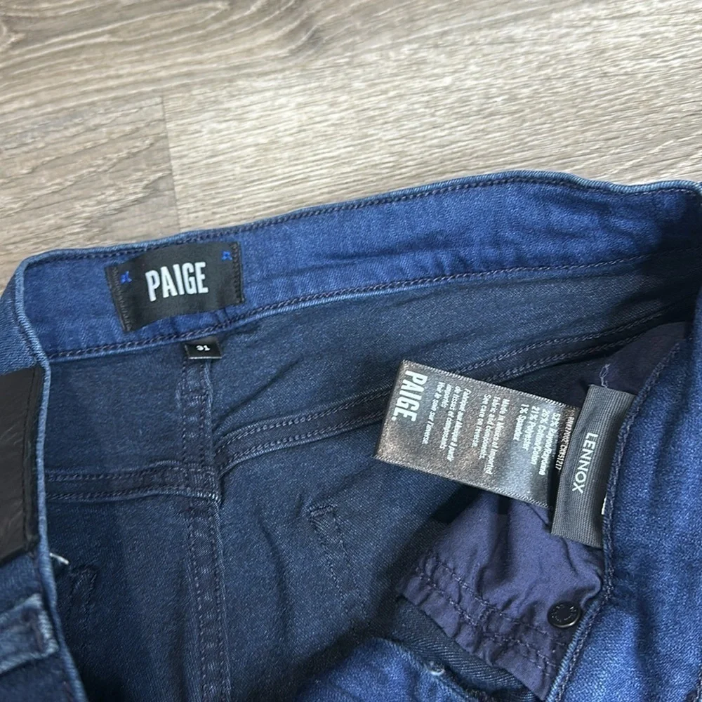 PAIGE Men’s Transcend Lennox Soft Slim Jeans Dark Blue Sz 31